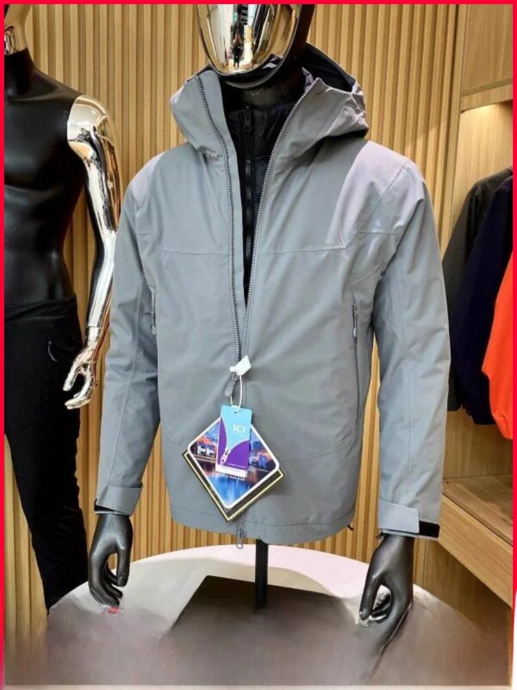 

Tee-in-One Detachable High-End down Jaet for Men Winter Warm Windproof Nylon ell Zipper Closure Du down Filling Sport...