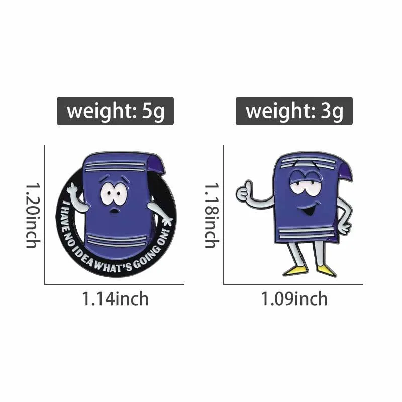 Towel I Have No Idea What\'s Going On Enamel Pin Cute Cartoon Comic Towelie Clothes Brooches Backpack Lapel Badge Gift for Friend