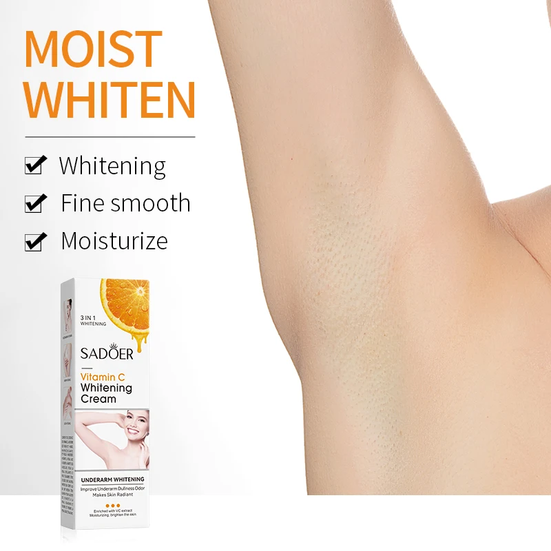 Body Whitening Cream Vitamin C Underarm Skin Cream Elbows Knee Moisturizing Whitening Body Cream Improve Dull Nourish Brighten.