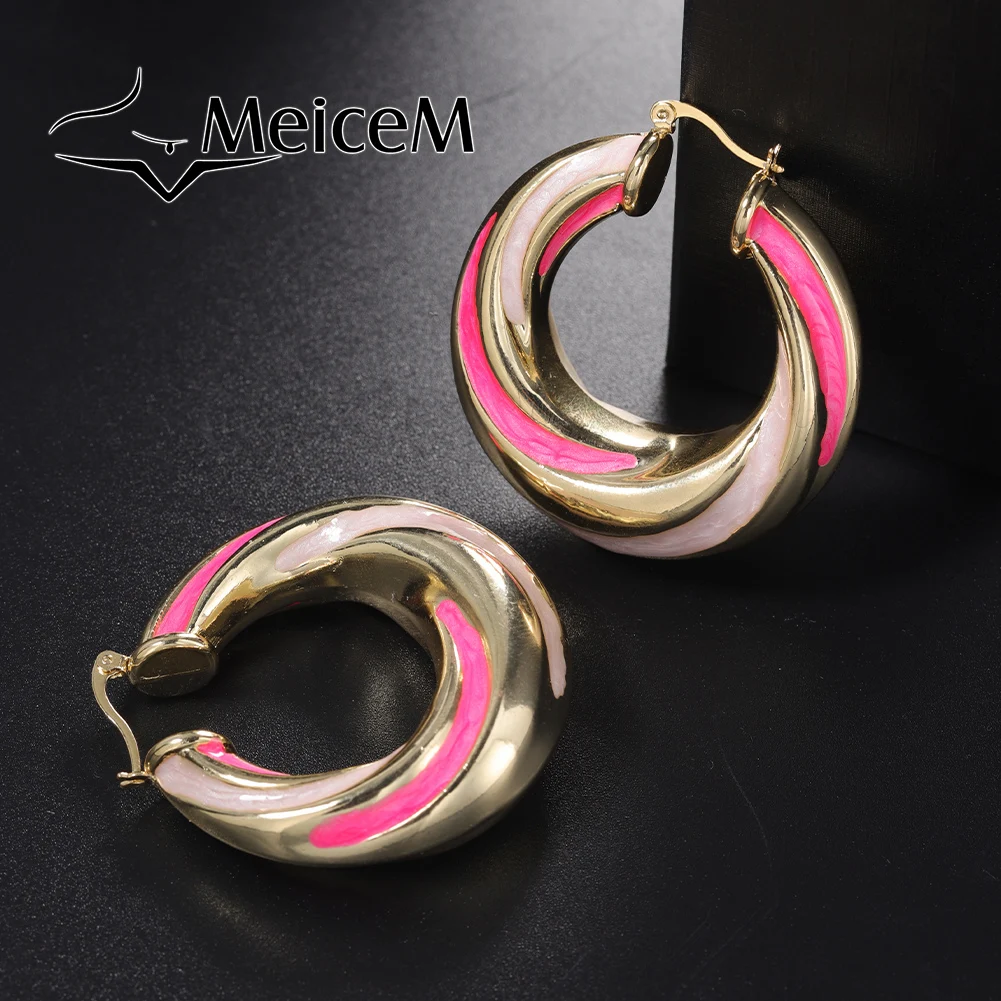 New in Hoop Earrings Blue Luxury Trend 2023 Elegant Original Earings Aesthetic Accessories Beauty Jewelry Earrings for Women