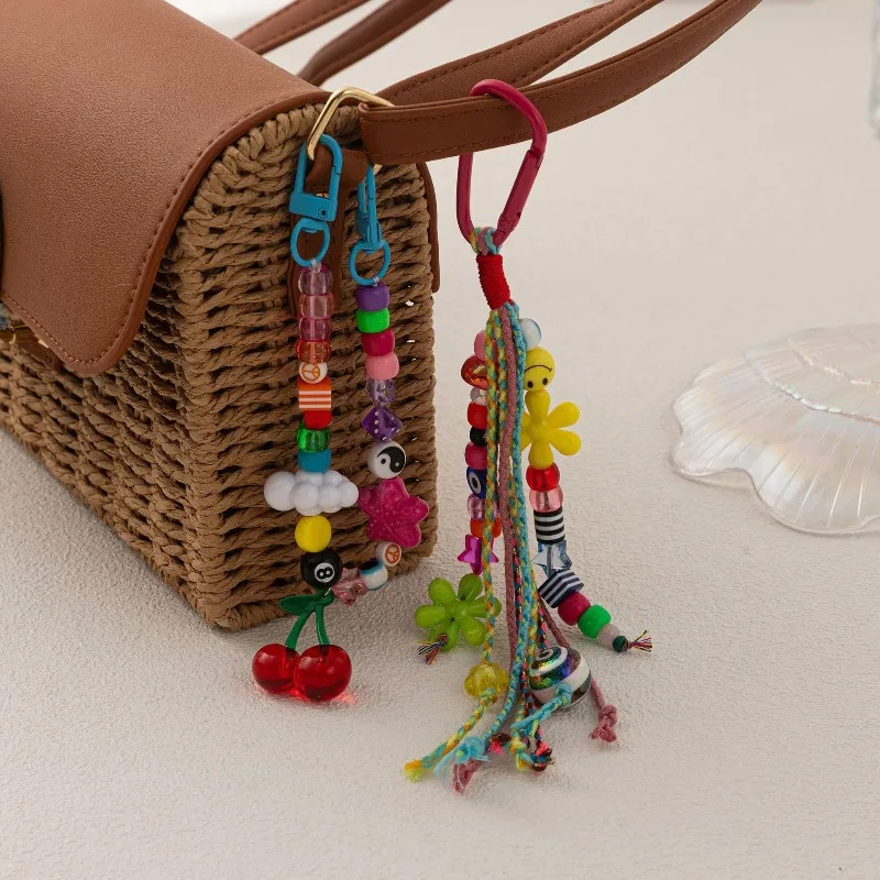 

European and American Design Bag Charm Pendant Love Cherry Rope DIY Accessories Package Chain Gold Plated Color Preserved