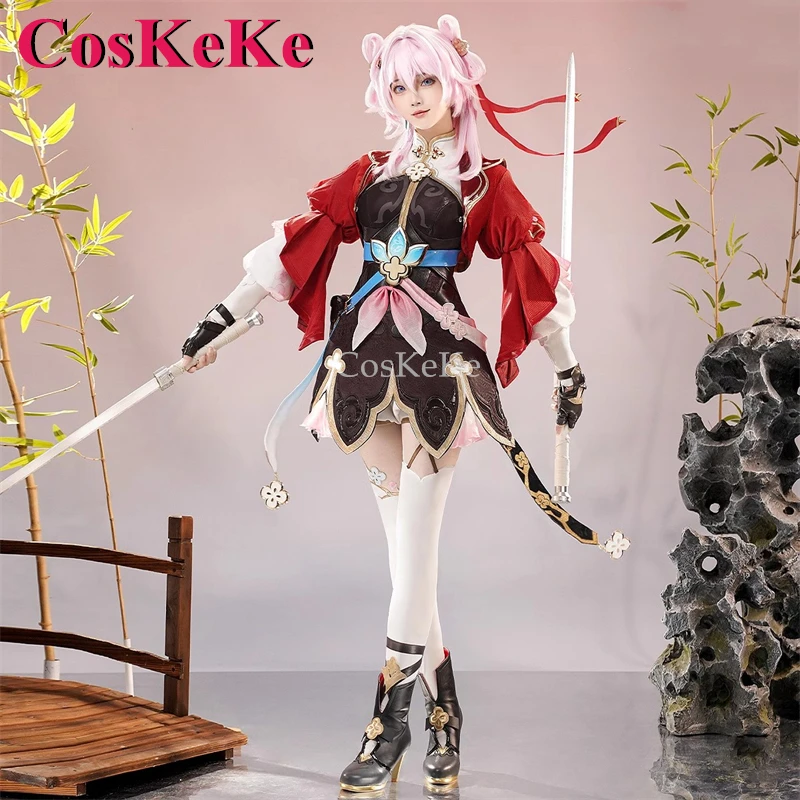 CosKeKe March 7th Cosplay Game Honkai: Star Rail Costume Little Junior Gorgeous Elegant Dress Activity Party Role Play Clothing