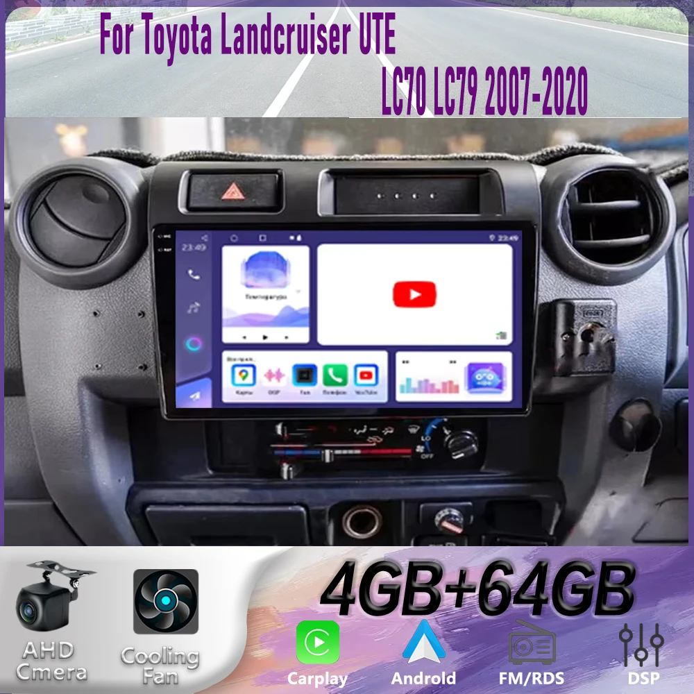 

GPS 9" For Toyota Landcruiser UTE LC70 LC79 2007-2020 Wireless CarPlay Android 15 Car Radio WIFI Multimedia Player Head Google