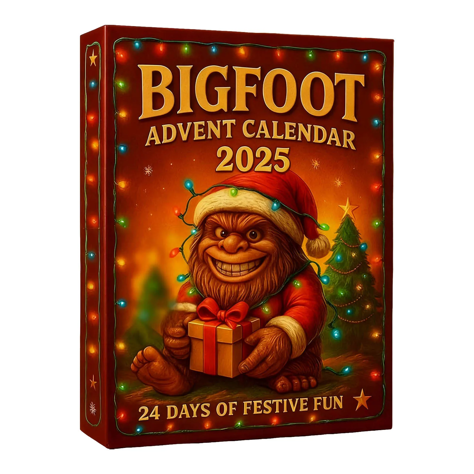 Lumières d'intérieur à piles avec minuterie 2025, pied géant, compte à rebours de noël, calendrier au chocolat, compte à rebours pour enfants