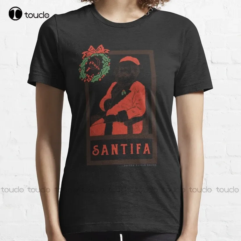 Santifa Leftist Communist Christmas Karl Marx Classic T-Shirt Womens T Shirt Custom Aldult Teen Unisex Xs-5Xl Hd High Quality