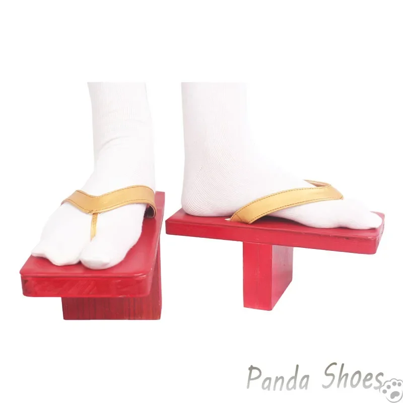 Genshinimpact Kujou Sara Cosplay Shoes Anime Game Cos Clogs Red Boots Kujou Sara Cosplay Costume Prop Shoes for Halloween Party