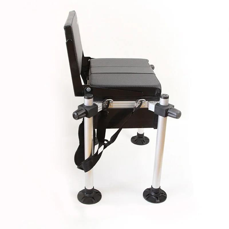 Selco SGSB-T02 صندوق معالجة الصيد للطي المحمولة قابل للتعديل ارتفاع الصيد الطعم مقعد الأدوات مسند الظهر صندوق مقعد #4