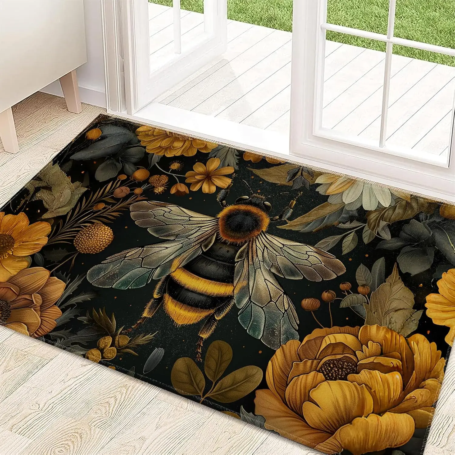 Colorful Fairy Dragon Indoor Door Mat Fantasy Animal Floor Mat Non Slip Entryway Welcome Rug Inside Porch Bedroom Kitchen Carpet