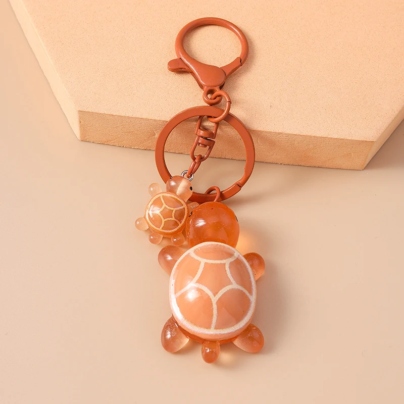 Bunte Cartoon-Tier-Schildkröten-Schlüsselanhänger aus Harz für Autoschlüssel, Souvenir-Geschenke für Frauen und Männer, Handtaschenanhänger, Schlüsselringe, DIY-Accessoires – Detail 10