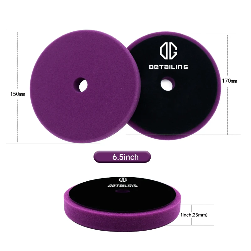 DETAILING3/ 5/6 Zoll Polierpads Deutschland Schaumstoff Schneid- & Finish-Schwammpad-Set für DA/RO Poliermaschinen und Pufferwerkzeuge – Detail 5