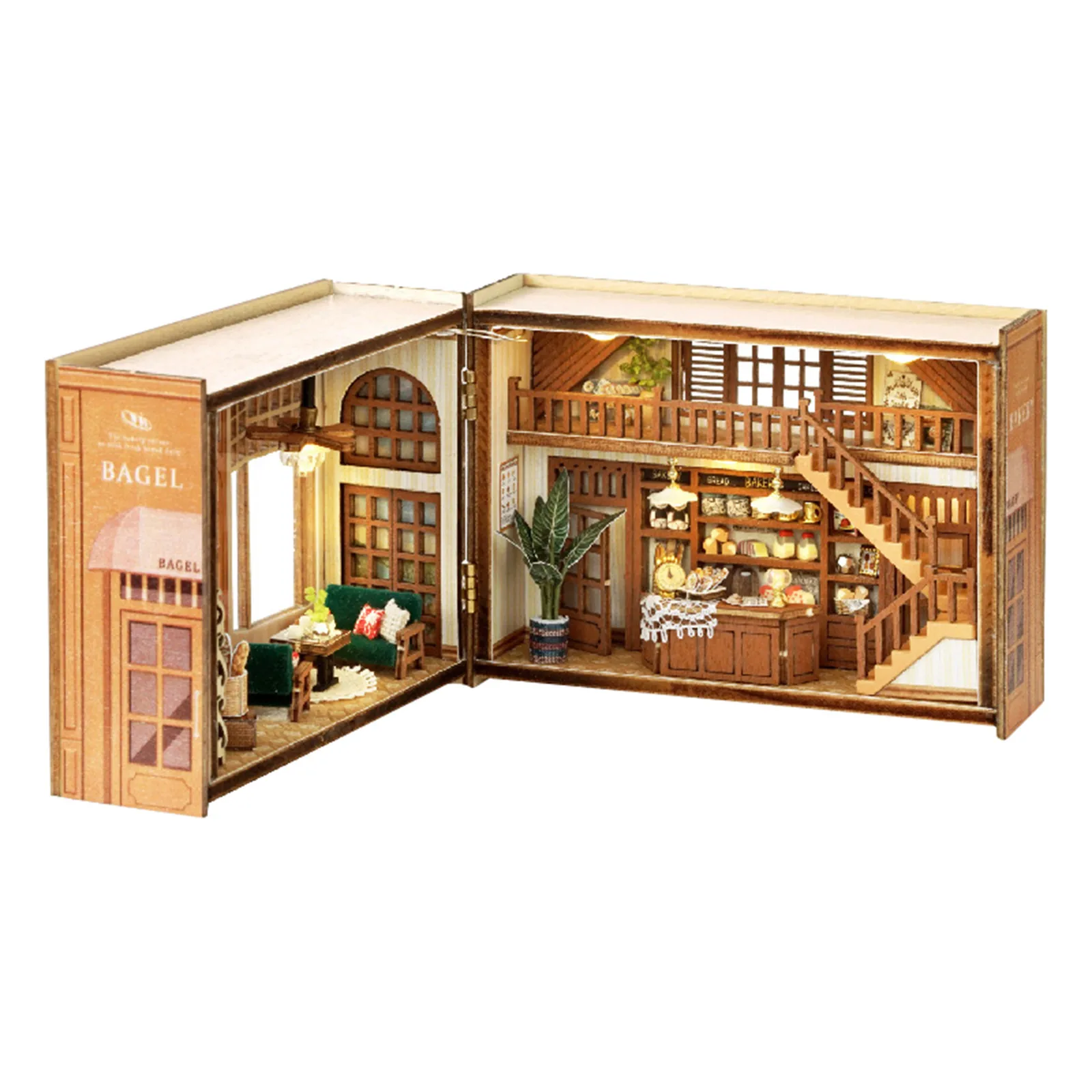 Series DIY Miniature Dollhouse Halloween Gifts Cabin Kit With Furniture Opened & Closed Wooden Doll House Creat With 30ml Glue