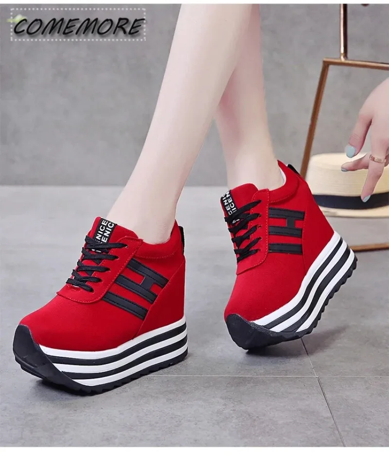 Women‘s Sneakers Breathable Outdoor Shoes Woman Mesh Casual Shoes Lace-Up Ladies Shoes 2025 New Fashion Female Platform Wedges