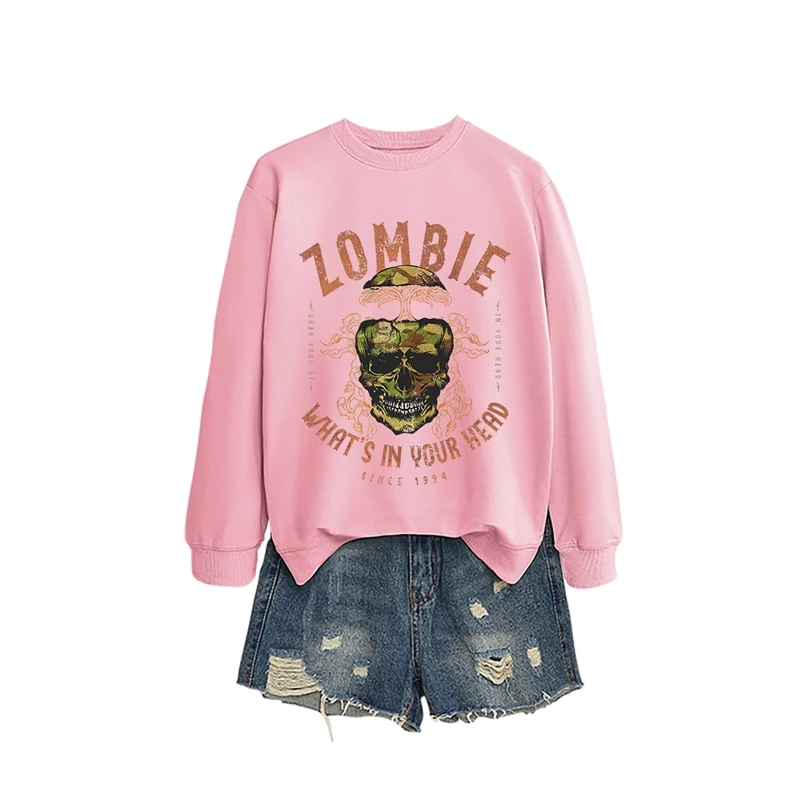 المرأة Crewneck البلوز الجمجمة غيبوبة طباعة القوطية بلوزة كاجوال للمراهقين والسيدات حفلة الهالوين نظرة مريحة هدية