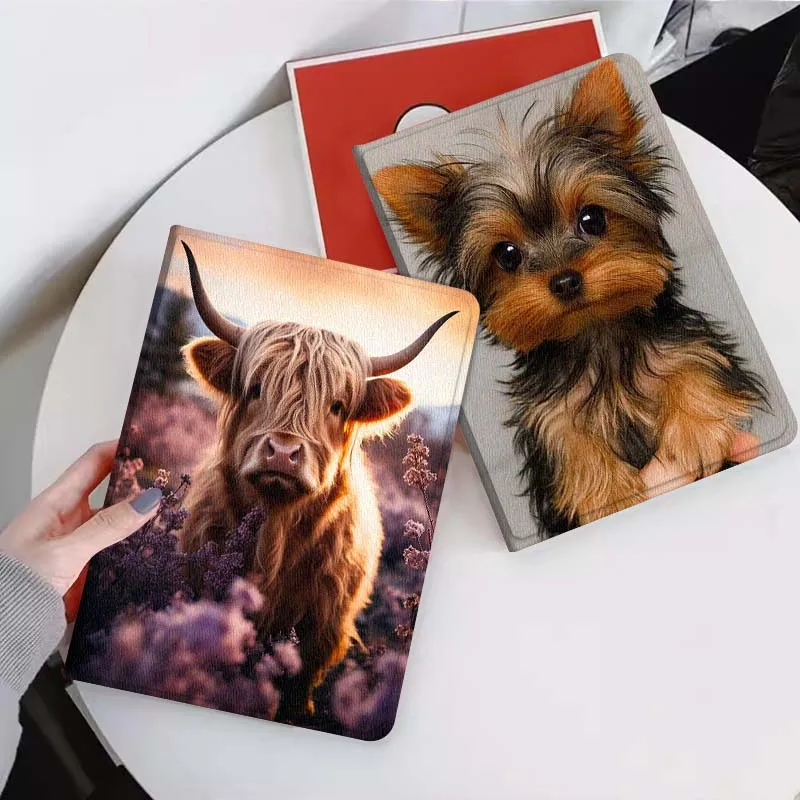 

Art Flower Cow Dog Gift For Xiaomi Mi Pad Mini 4 5 6 7 SE Pro Plus Redmi Pad 2 SE 2025 8.8 11 Foldable Tablet Case