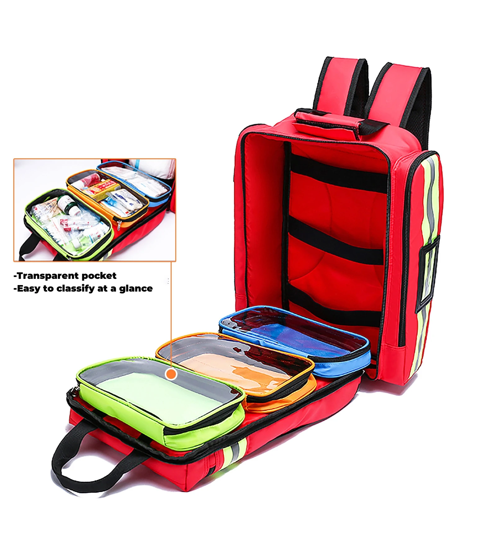 Empty Multi-layer EMS Bag Backpack Waterproof Large Capacity for Outdoor Travel Clinic Nursing Rescue Survival Earthquake