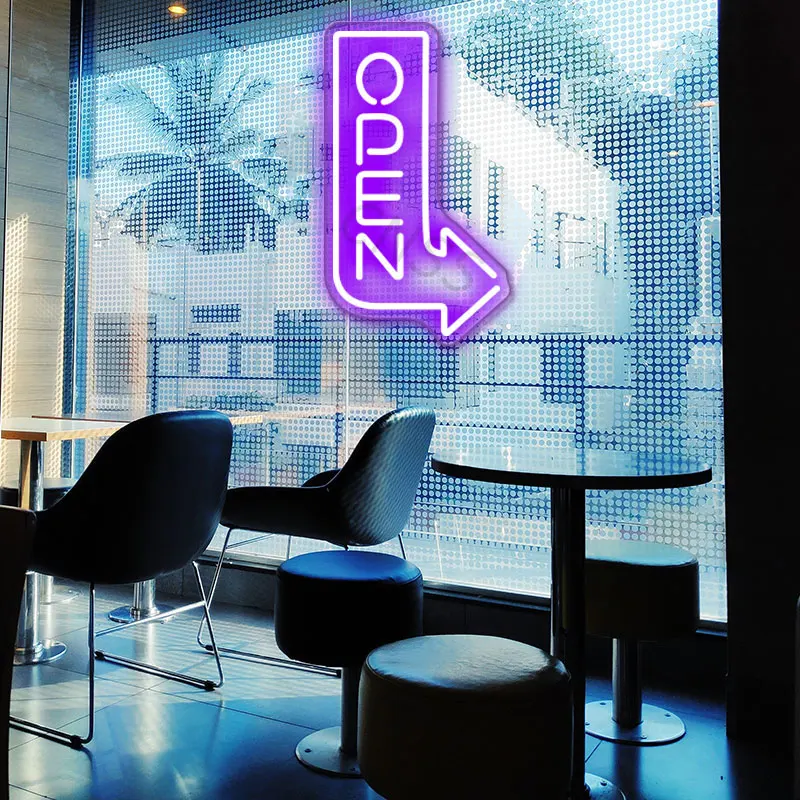 Pfeil offen Neon LED für Bars Coffee Store Neonlicht Shop offener Brief Zeichen Wandbehang Öffnung Open Sign