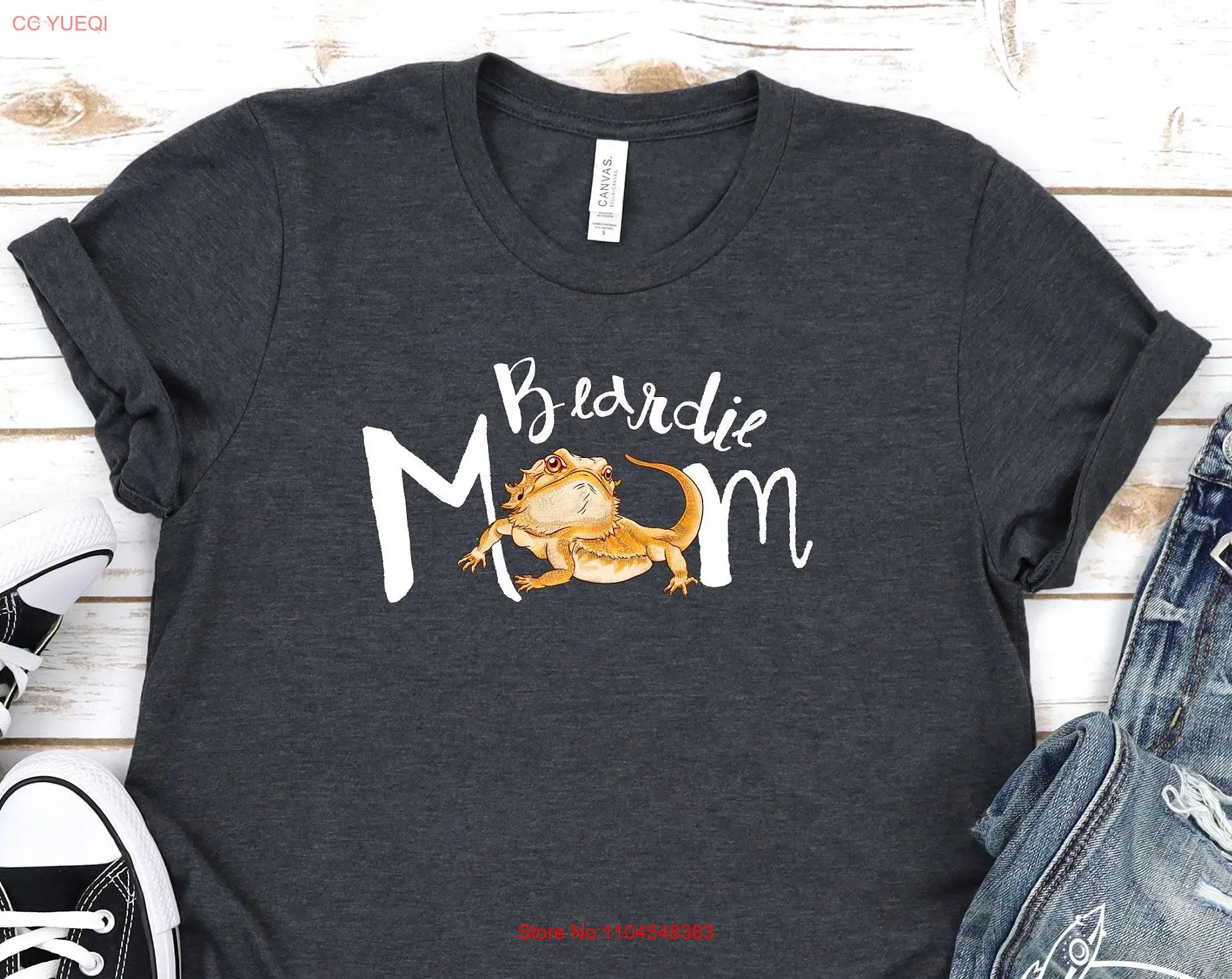 Beardie Mom Bearded Dragon T Shirt Reptile Lover long or short sleeves