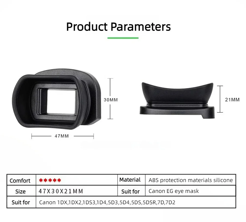 Rubber EG EyeCup Eyepiece Cap for Canon 1DX 1DX2 1D X II 1DS3 1D4 5D3 5D Mark III IV 5D4 5DS 5DSR 7D II 7D2 Camera Accessories