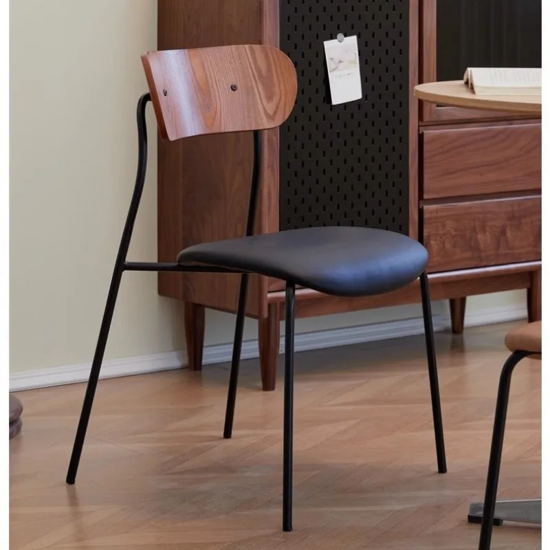 American Simple Creative Retro Casual Backrest Stacked Stool Design Coffee Shop Bookstore