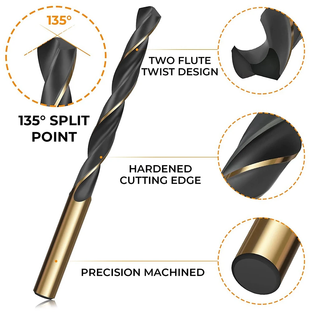 

Premium-99Pcs HSS Twist Drill Bit 1.5Mm-10Mm , Power Tool Accessories, Used For Wood Metalworking