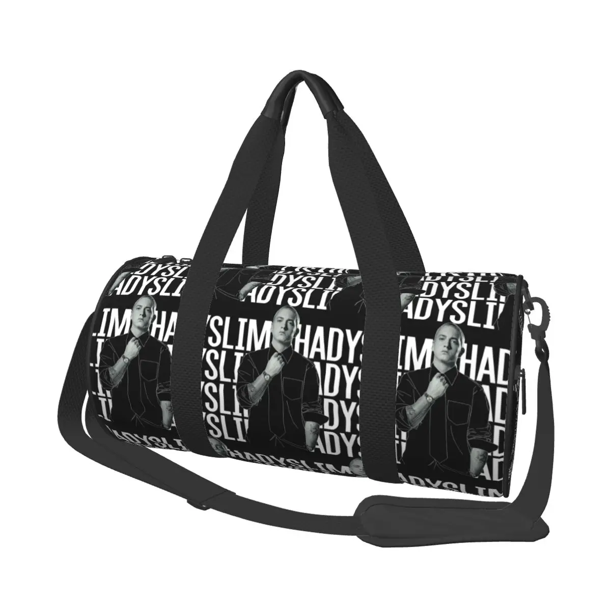 

Eminem Slim Shady Music Rap Large Duffle Gym Bag Waterproof Duffle Travel Bags Handbags Fitness bag