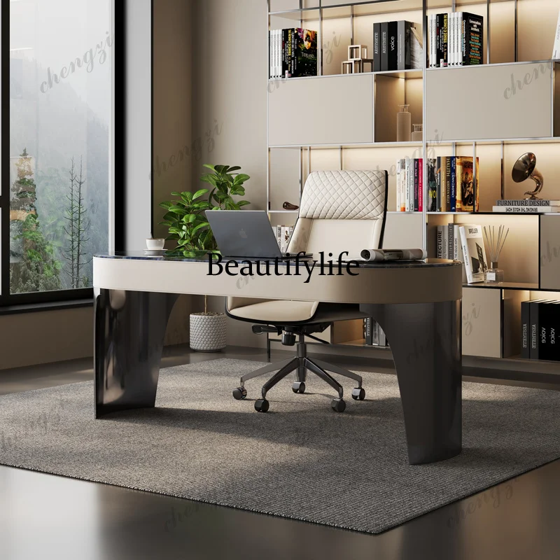 

Large Luxury Metal Computer Desks Storage Elegant Notebook Study Gaming Desk Organizer Drawers Escritorio Ordenador Furniture