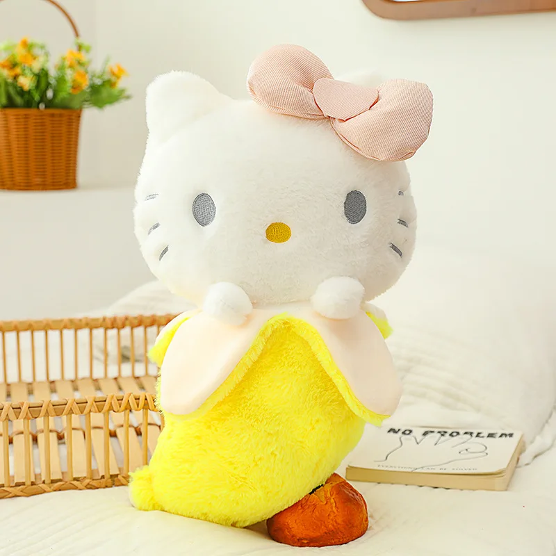 My Melody Sanrio Anime mewah Hello Kitty Kuromi My Melody boneka pisang mainan boneka besar mainan anak-anak hadiah ulang tahun Natal