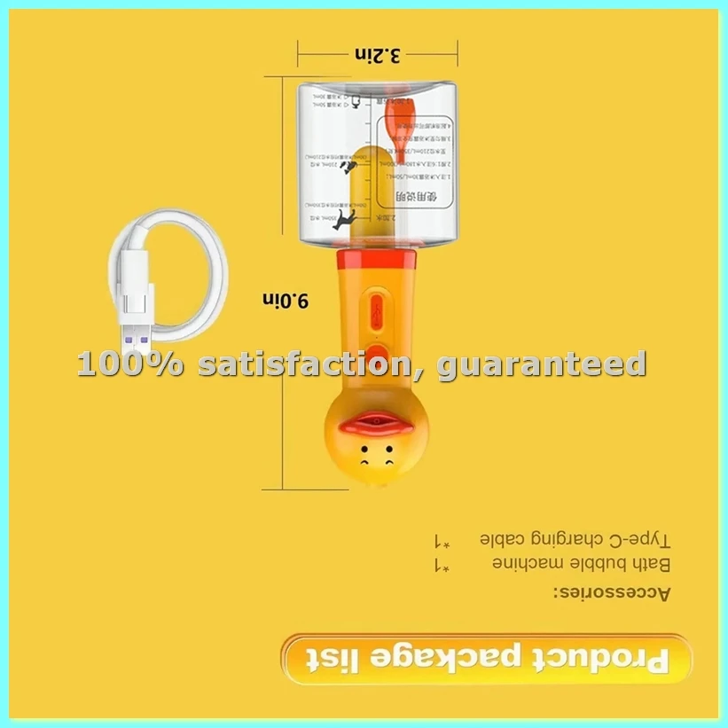 Electric Dispenser Sprayer Duck Shampoo Foamer for Pet, Foaming Soap Dispenser for Bathtub-A28R