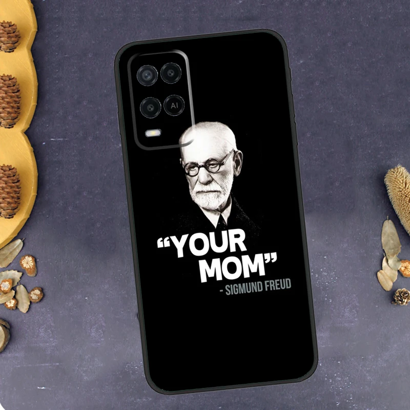 Sigmund Freud Funda For OPPO A5 A9 A31 A53 A54S A57S A15 A16 A17 A57 A54 A74 A52 A72 A76 A96 A53S Case