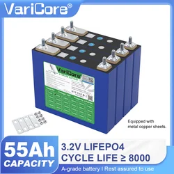 3.2V 55Ah LiFePO4 Battery Pack Phosphate 55000mAh batteries for 12V 24V Golf cart 3C Motorcycle Car Motor Modification M6 Stud