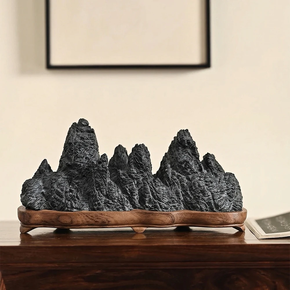 Room Decoration Landscape Stone Reiki Asian Natural Stone Bronzite Natural Precision Suiseki Landscape Stone Rock Crystals