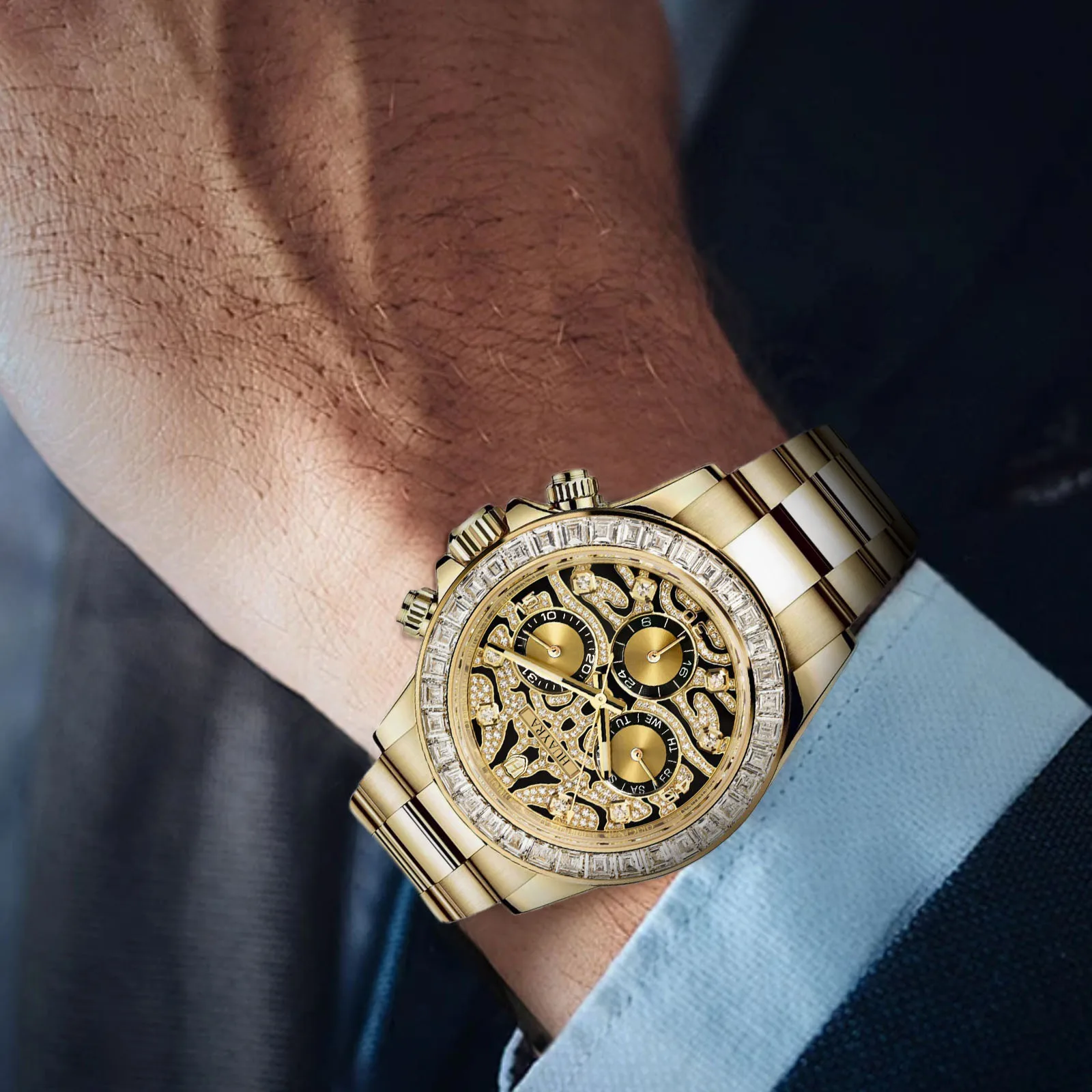 ساعة ميكانيكية أوتوماتيكية للرجال بإعداد ماسي 40 ملم، ساعة ميكانيكية كلاسيكية فاخرة من شي، ساعة عصرية