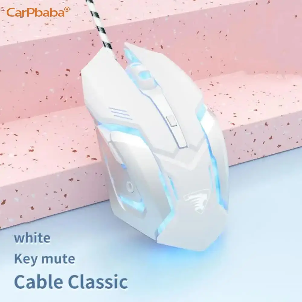 Carpbaba G3 ماوس ألعاب سلكي كتم الصوت الوردي الميكانيكية الرياضة الإلكترونية فتاة جميلة الفن المحمولة مكتب المنزلية لألعاب الكمبيوتر المحمول ماك بوك #5