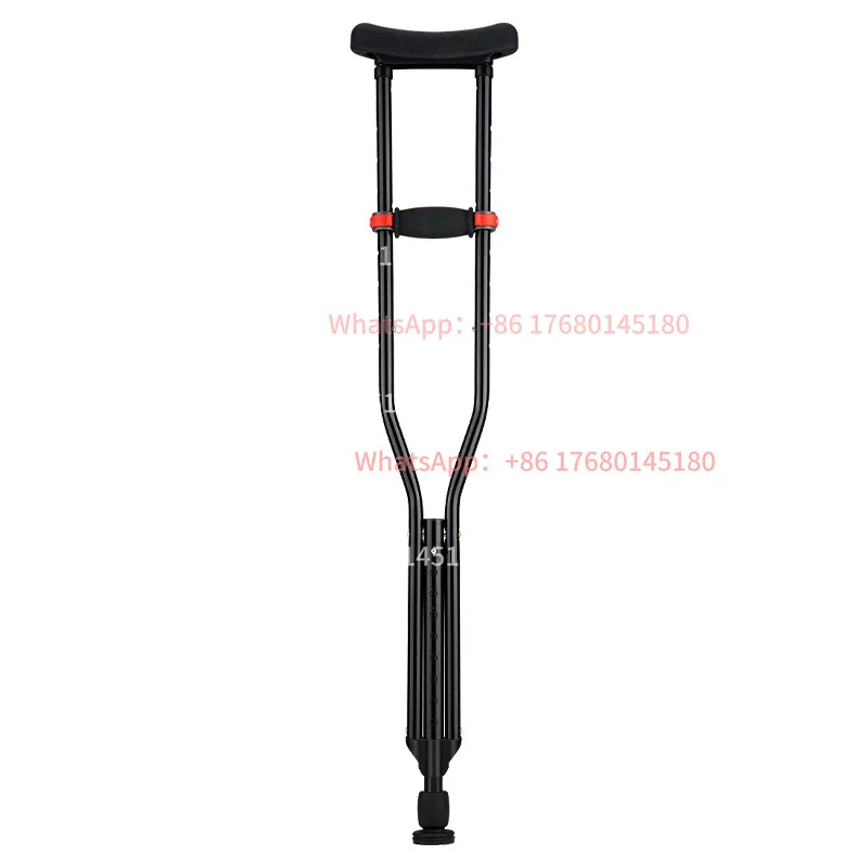 3 in 1 Underarm Crutches, Aluminum Alloy with Leg Supports, Fracture Rehabilitation Assisted Walking Pair