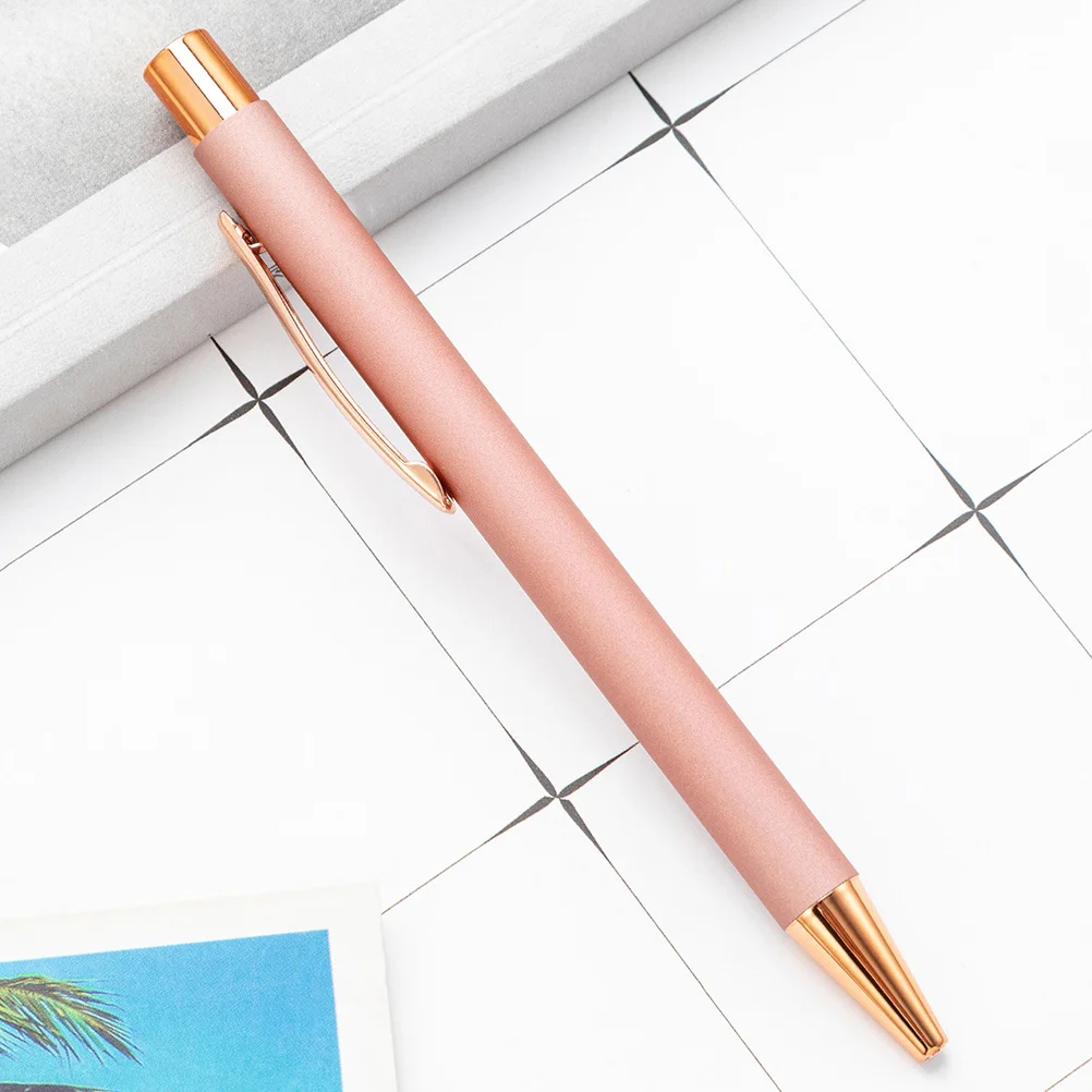 Ballpoint Pen Office Writing Ink Pens for Multicoloured Metal Portable School Retractable Cute