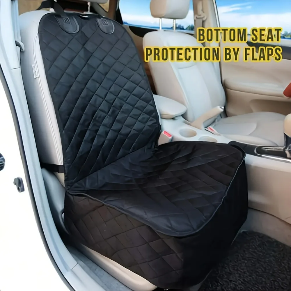 Funda Protectora para Asiento de Coche para Perros y Gatos, con Arnés y Almohadilla para Asientos Delanteros de Coches, Camionetas y SUVs