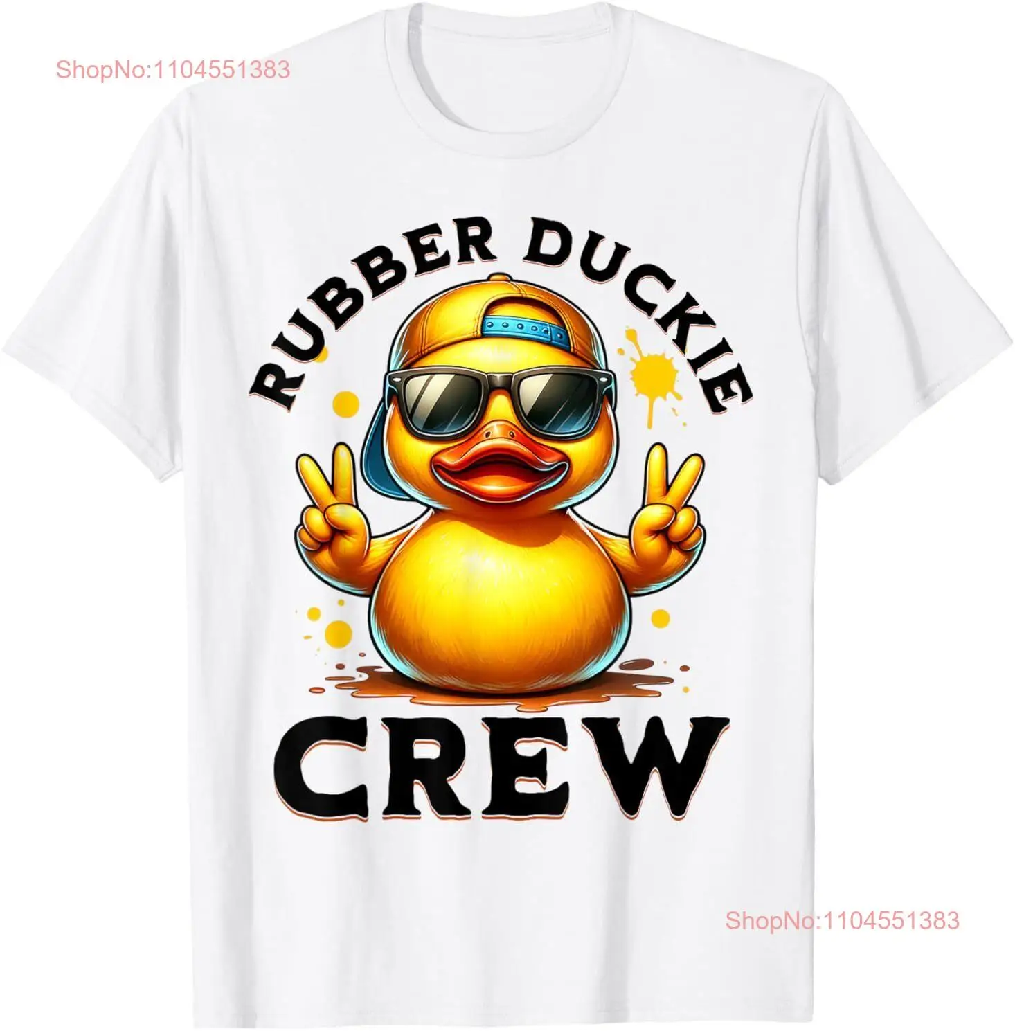 Cool Retro Yellow Rubber Duck in 70s 80s Funny Duck Cruise T-Shirt