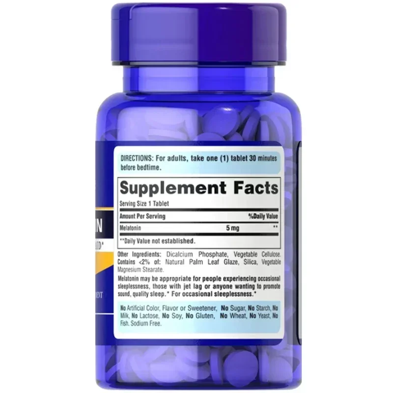 5 Mg Tablets Pineal Gland Tablets Sedative Sleep Aid Balanced Sleep Quality Health Food Dietary Supplements