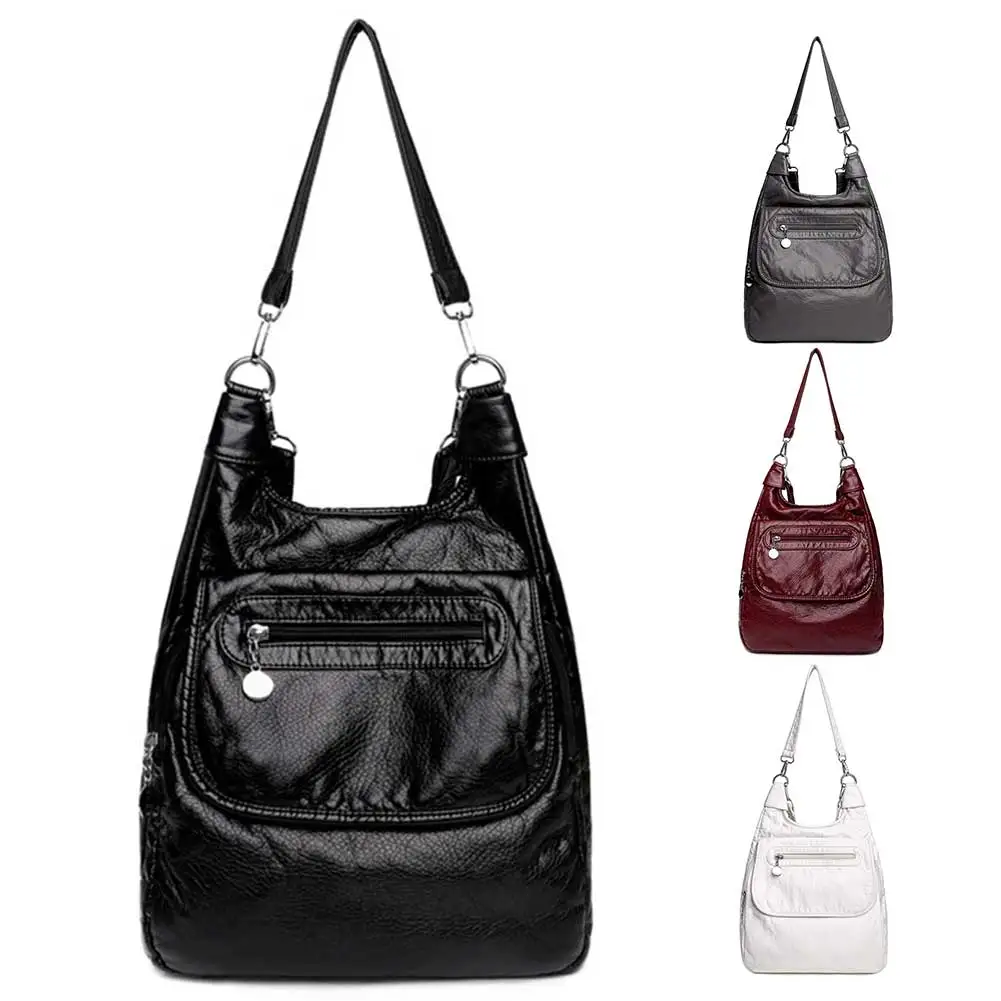 Bolsa casual multi bolsos para mulheres, grande capacidade, mochila de lazer, lavada macia, antiroubo, bolsa multifuncional para senhoras, trabalho ao ar livre