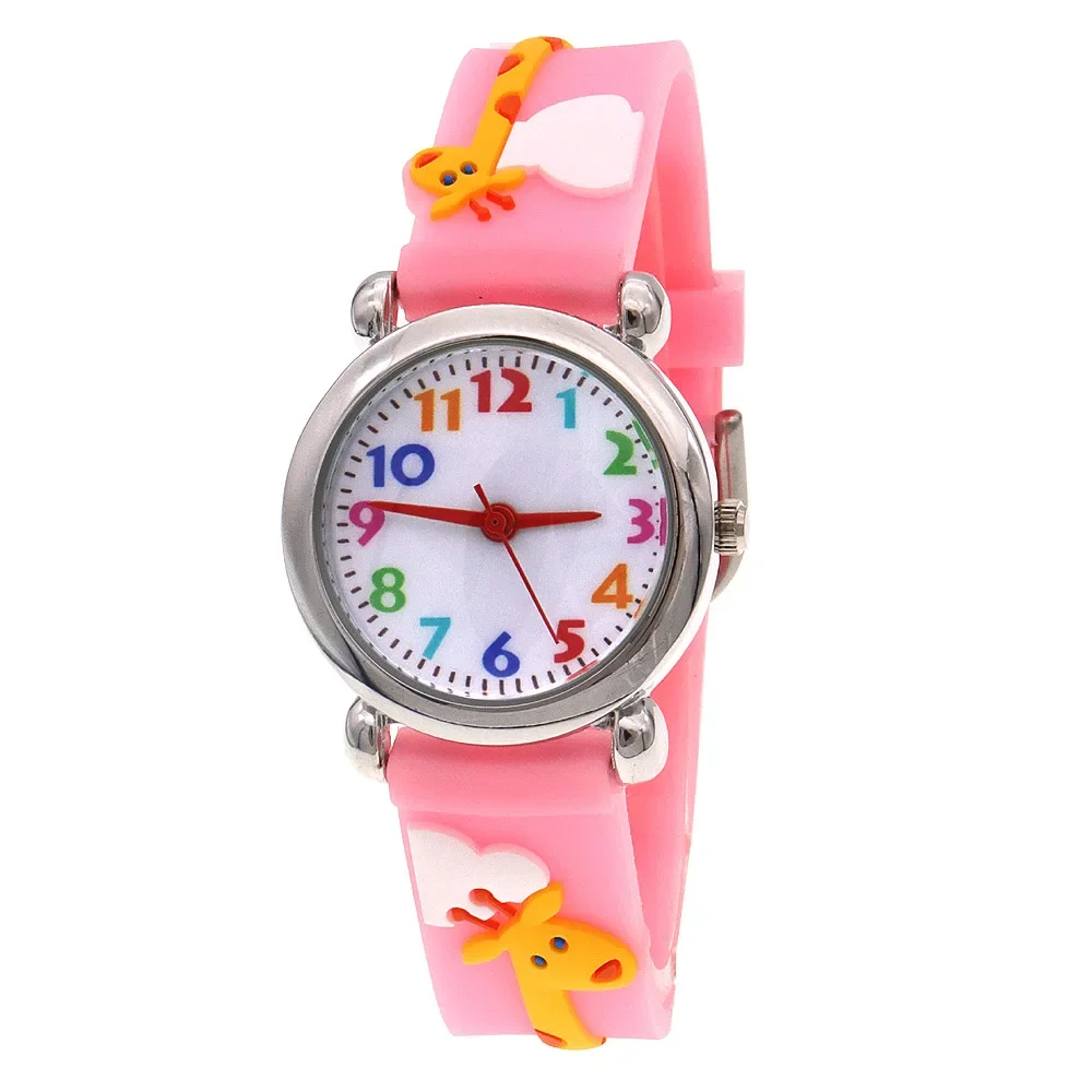 

3D Cartoon Kids Watch Animal Theme Silicone Strap Educational Toy Birthday Gift