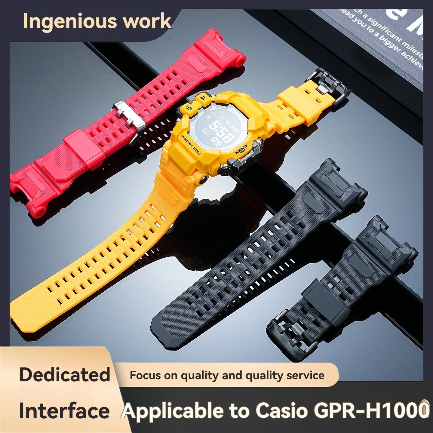 

Силиконовый ремешок для часов Casio 3554 Cat Man 3-го поколения серии GPR-H1000, специальный, для активного отдыха и дайвинга, аксессуары для часов из полимерной смолы