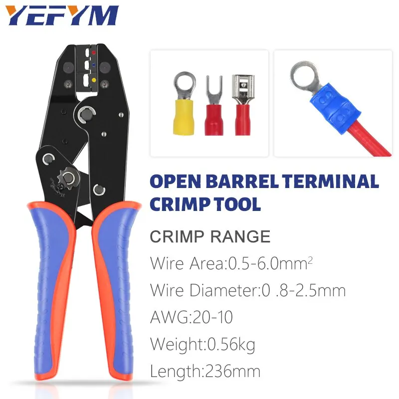 Crimping Pliers YFX-03C YFX Series Easy Change Jaw For Heat Shrink/Open Barrel/Non-Insulated /Ferrule/MC2.5/4/6 Terminals Tools