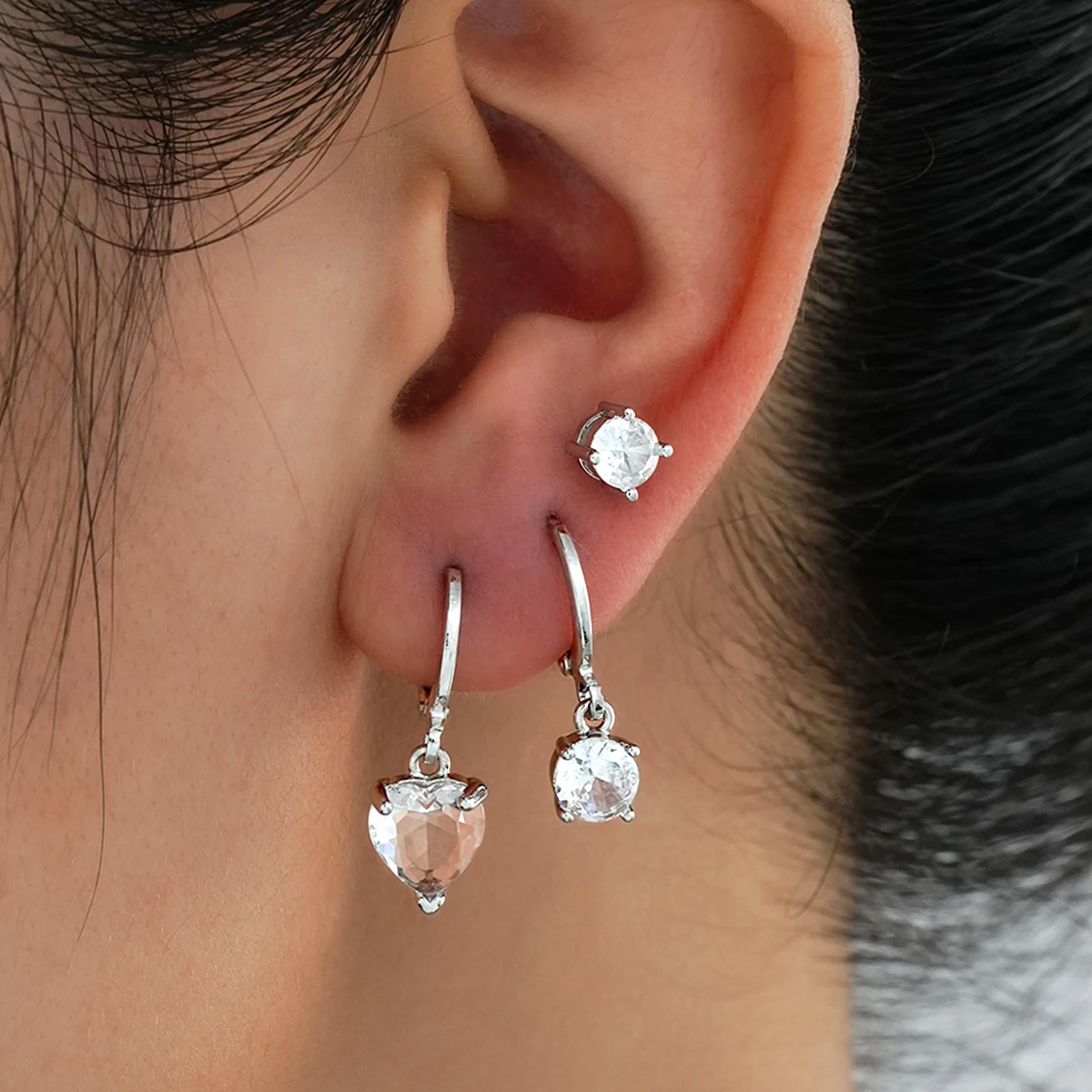 3Pcs Fashion Heart … - image