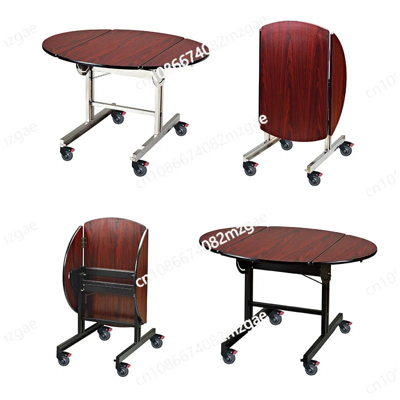 Hotel high-end folding room food delivery cart, luxury service cart, stainless steel trolley, restaurant insulation food