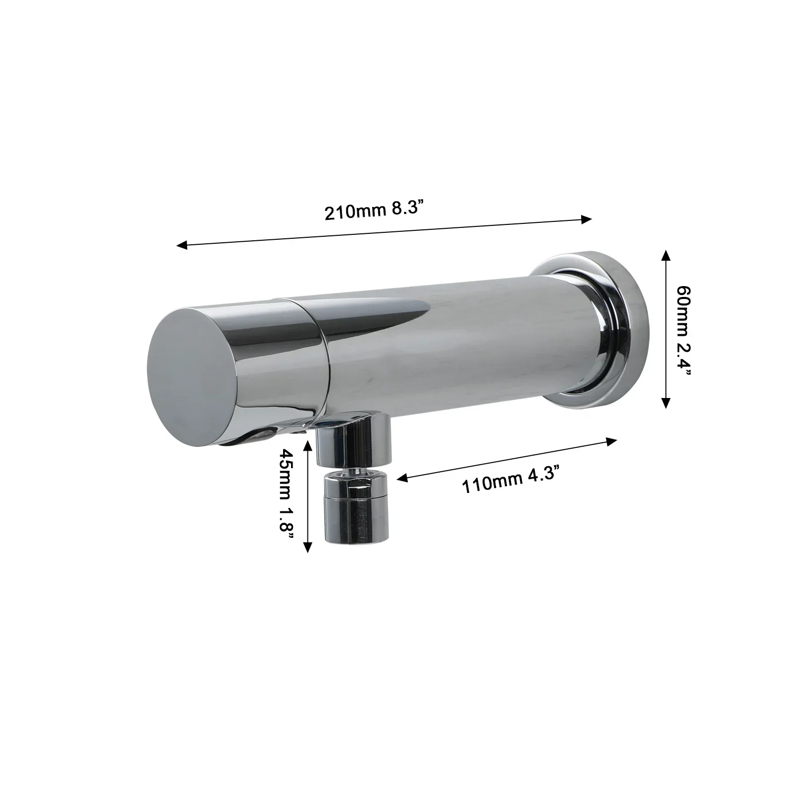KEMAIDI Brass Automatic Sensor Faucet Bathroom Basin Sink Faucet Only Cold Water Tap Touch Sense Faucet w/ 360 Swivel Spout