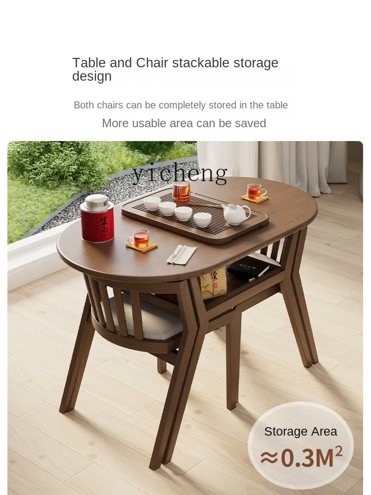 Zc Balcony Table-Chair Set Drinking Tea Small Coffee Table Three-Piece Suit Suitable for Home Use