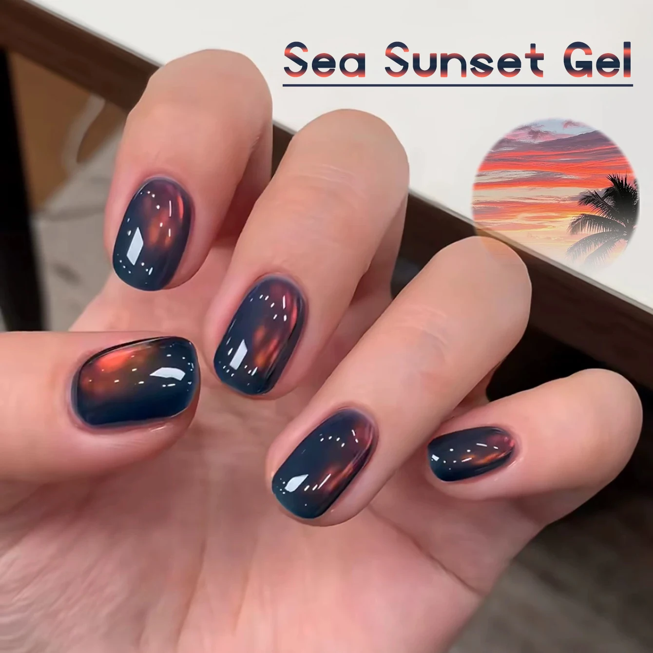 1 Uds WS 2025 blanqueamiento colorido gradiente Gradual satén cuentas de vidrio fino suministros de uñas arte de uñas puesta de sol de mar esmalte de uñas de Gel de ojo de gato