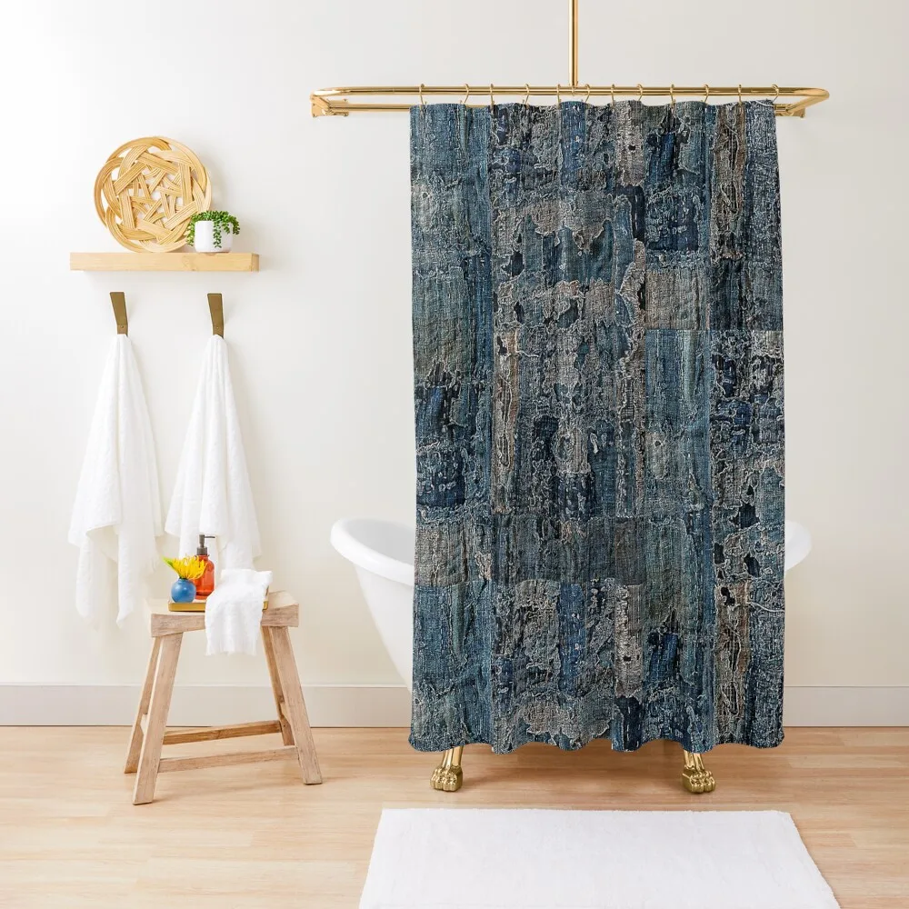 

Worn & Mended Boro Artwork Shower Curtain Modern Showers For Bathroom Shower For Bathroom Window Luxury Bathroom Curtain