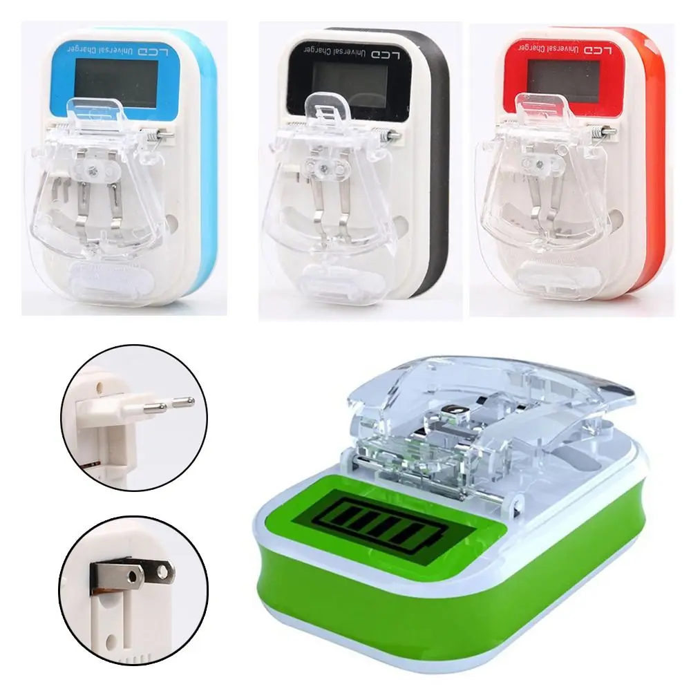 Cargador USB de batería portátil con pantalla indicadora LCD, adaptador de carga de enchufe de EE. UU./UE para batería de teléfono adicional extraíble