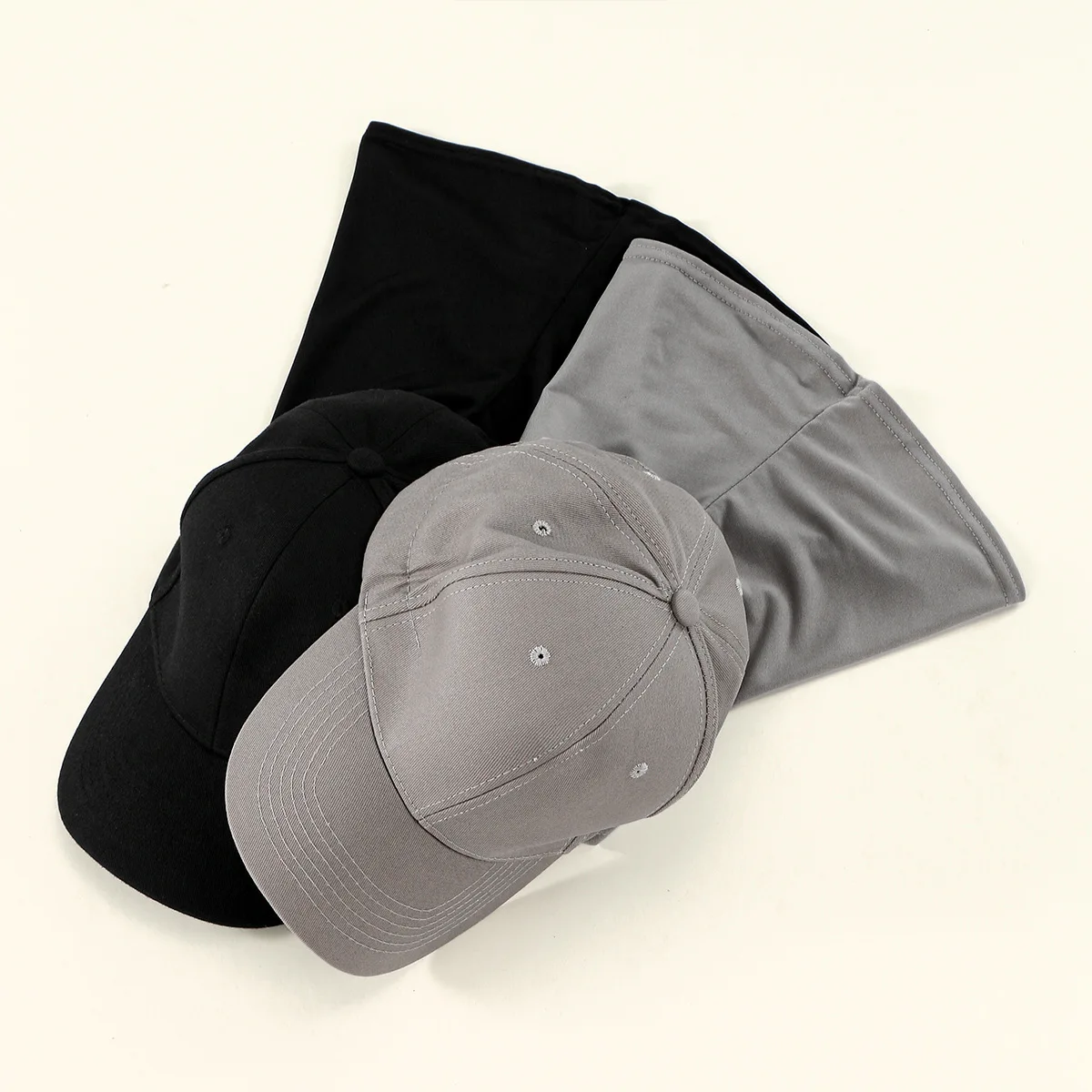 

2PCS Muslim Hijab Instant Scarf Baseball Cap Women Brim Visor Hat Turban Pull On Scarf Jersey Headscarf Bonnet Turban Head Wraps